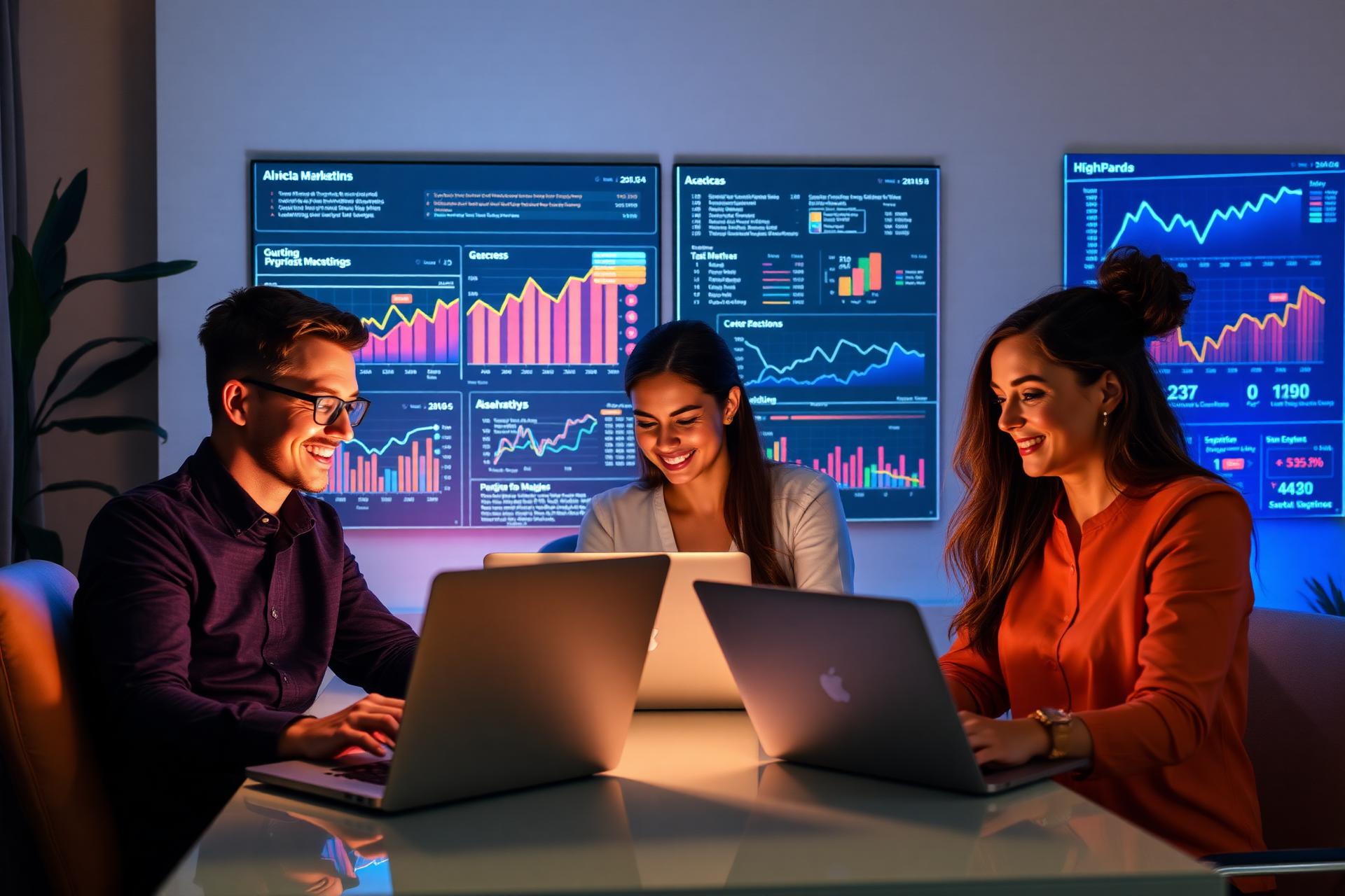 Entrepreneurs using AI marketing tools